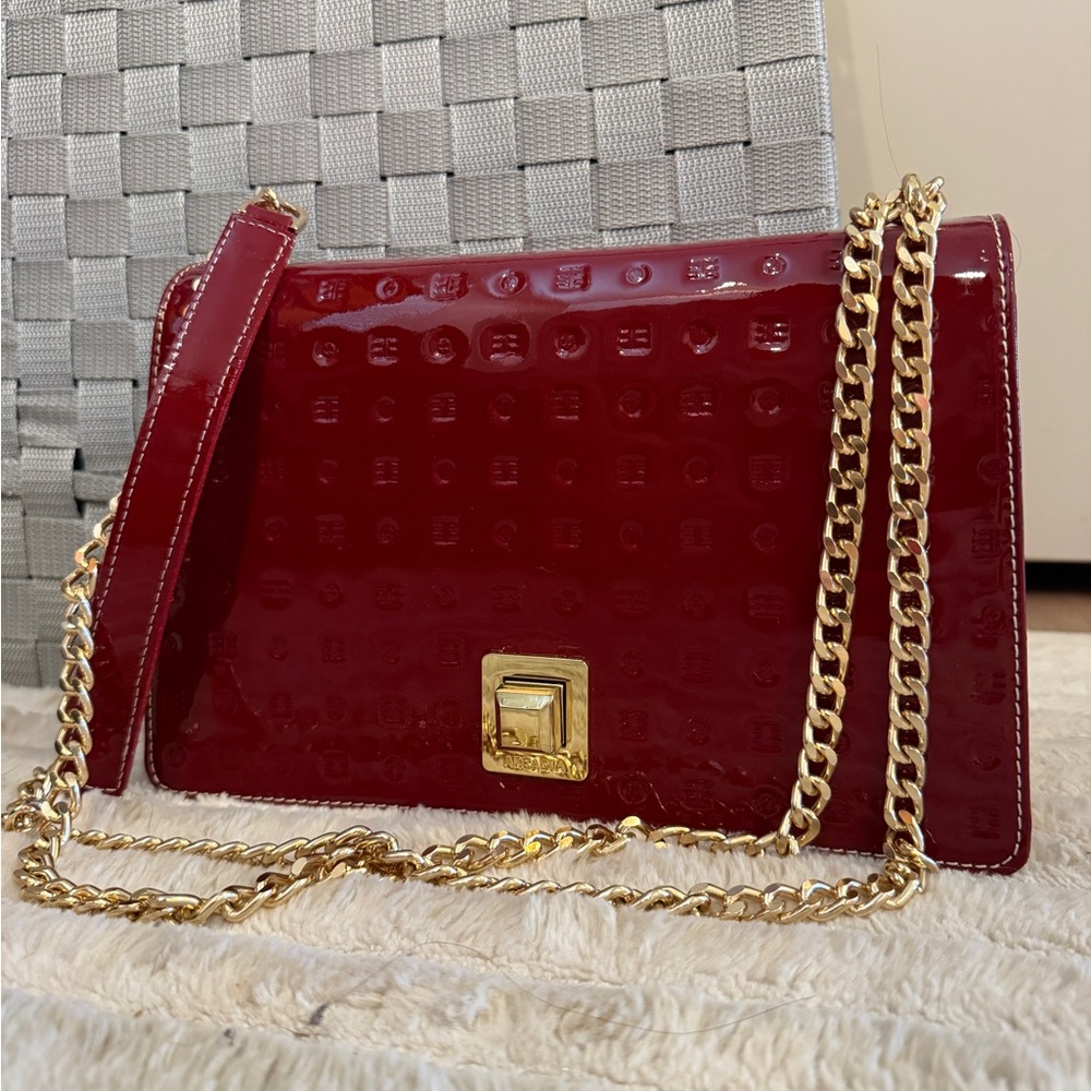 Arcadia Red and Gold Shoulder Bag